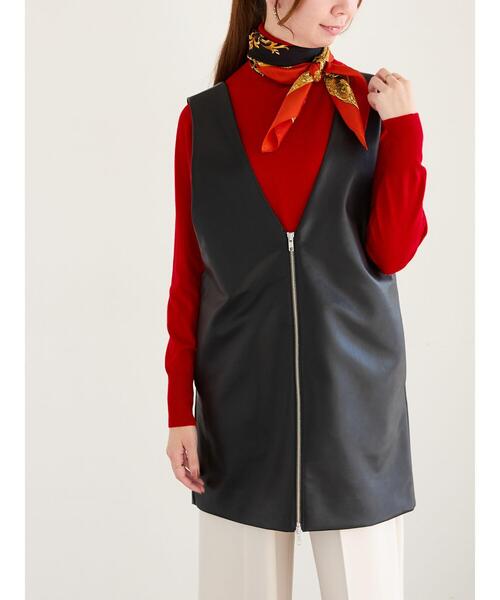 Te chichi（テチチ）の「ダブルジップマルチWAYミドルジレベスト（ベスト・レディース・ブラック/チャコールグレー・F）」の13枚目の写真