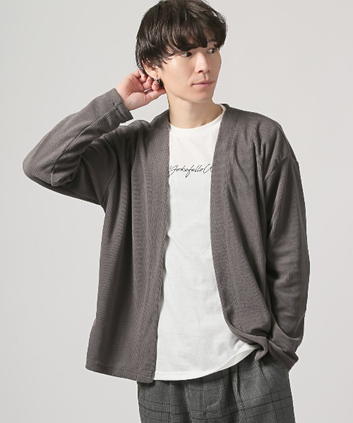LUXSTYLE(ラグスタイル)の「アンサンブルセットコーデュロイカーディガン&ロンT(アンサンブル・メンズ・ブラック/チャコールグレー/ブルー・M/L/XL)」の21枚目の写真