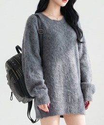 バックリボンニットチュニック