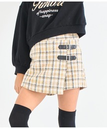 ベルトデザイン ツイード スカパン【セットアップ着用可】