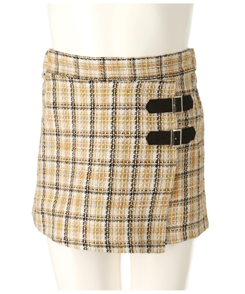 ANAP kids（アナップキッズ）の「ベルトデザイン ツイード スカパン【セットアップ着用可】（スカート・キッズ・ベージュ/ブラック・130cm/110cm/120cm）」の17枚目の写真