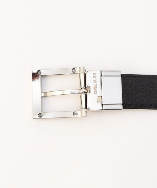 COMME CA ISM（コムサイズム）の「【リバーシブル】市松大柄 ×サフィアーノ型押し ベルト（ベルト・メンズ・ブラック/ダークブラウン・FREE）」の6枚目の写真