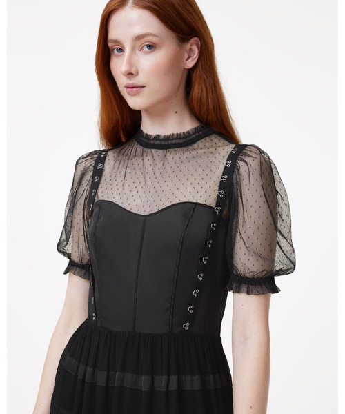 セール】RYLA POLKA DOT MESH MAXI DRESS | RYLA ポルカ ドット