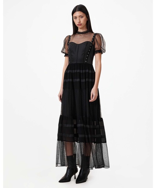 セール】RYLA POLKA DOT MESH MAXI DRESS | RYLA ポルカ ドット