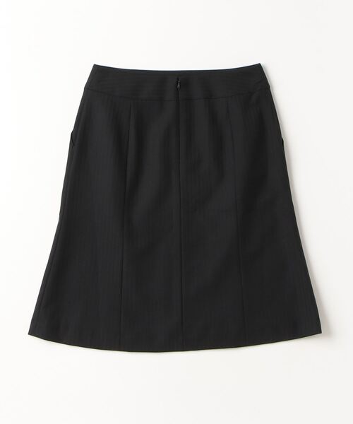 HARUYAMA（ハルヤマ）の「【ウォッシャブル】セミフレアスカート ストレッチ S＆M Knightsbridge ブラック シャドウストライプ 通年【レディース】（スーツスカート・レディース・ブラック・5号/7号/9号/11号/13号/15号/19号/17号）」の12枚目の写真