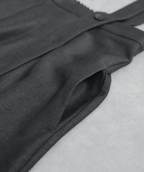 antiqua(アンティカ)の「タックサロペット(サロペット/オーバーオール・レディース・グレー/ブラック・ONESIZE)」の19枚目の写真