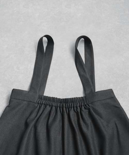 antiqua(アンティカ)の「タックサロペット(サロペット/オーバーオール・レディース・グレー/ブラック・ONESIZE)」の20枚目の写真