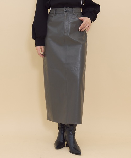 【セール】レザーロングスカート（スカート）｜REDYAZEL（レディアゼル）