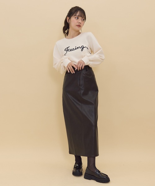 REDYAZEL(レディアゼル)の「レザーロングスカート(スカート・レディース・ダークブラウン/ライトグレー/ブラック・SMALL/MEDIUM)」の17枚目の写真