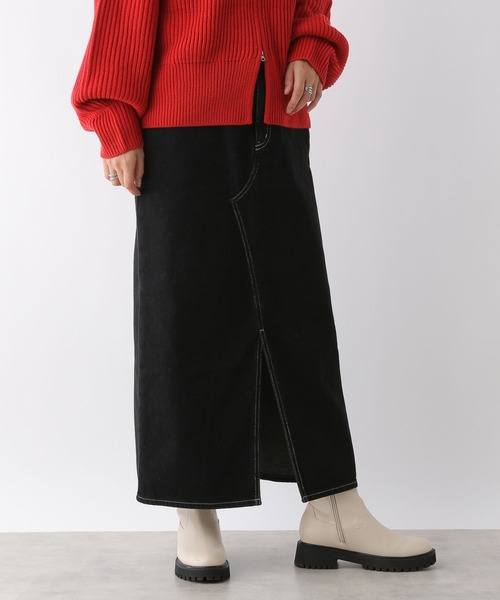 LEPSIM（レプシィム）の「デニムナロースカート　242514（デニムスカート・レディース・ブラック/ブルー/ライトブルー/グレー・MEDIUM/LARGE）」の12枚目の写真