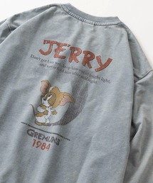 【TOM&JERRY/トムとジェリー】デニム加工 コラボデザイン グレムリン/バットマン/スーパーマン ビッグシルエット クルーネックスウェット/ユニセックス