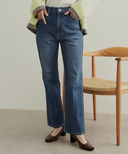 OPAQUE.CLIP(オペークドットクリップ)の「《SS-LLサイズ》ストレッチセミフレアデニム【洗濯機洗い可】(デニムパンツ・レディース・ブルー系その他/ネイビー/ライトブルー・36/38/40/34/42)」の16枚目の写真