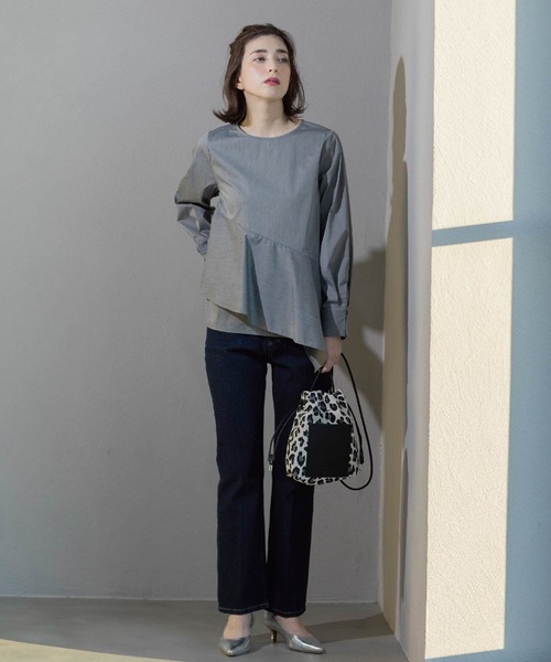 OPAQUE.CLIP(オペークドットクリップ)の「《SS-LLサイズ》ストレッチセミフレアデニム【洗濯機洗い可】(デニムパンツ・レディース・ブルー系その他/ネイビー/ライトブルー・36/38/40/34/42)」の17枚目の写真