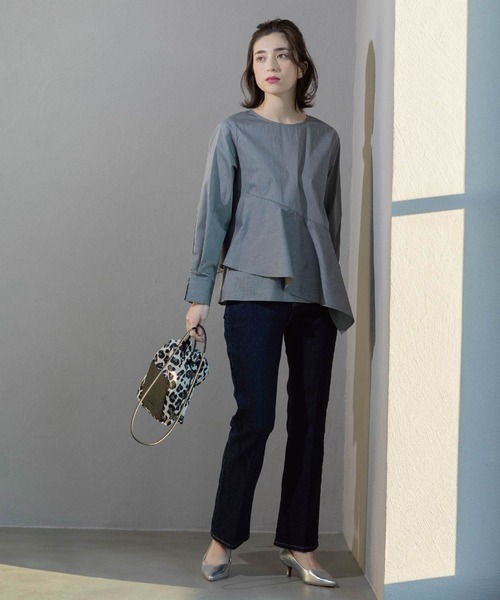 OPAQUE.CLIP(オペークドットクリップ)の「《SS-LLサイズ》ストレッチセミフレアデニム【洗濯機洗い可】(デニムパンツ・レディース・ブルー系その他/ネイビー/ライトブルー・36/38/40/34/42)」の18枚目の写真