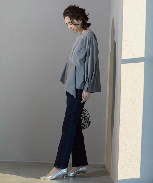 OPAQUE.CLIP(オペークドットクリップ)の「《SS-LLサイズ》ストレッチセミフレアデニム【洗濯機洗い可】(デニムパンツ・レディース・ブルー系その他/ネイビー/ライトブルー・36/38/40/34/42)」の19枚目の写真