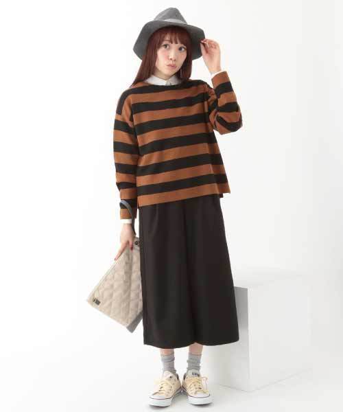 earth music&ecology（アースミュージックアンドエコロジー）の「ガウチョパンツ（その他パンツ・レディース・グレー/キャメル/ブラック/カーキ・FREE）」の11枚目の写真