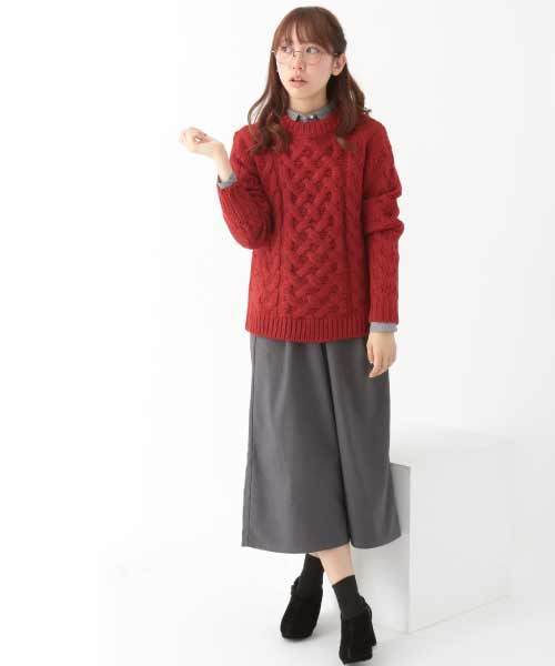 earth music&ecology（アースミュージックアンドエコロジー）の「ガウチョパンツ（その他パンツ・レディース・グレー/キャメル/ブラック/カーキ・FREE）」の12枚目の写真