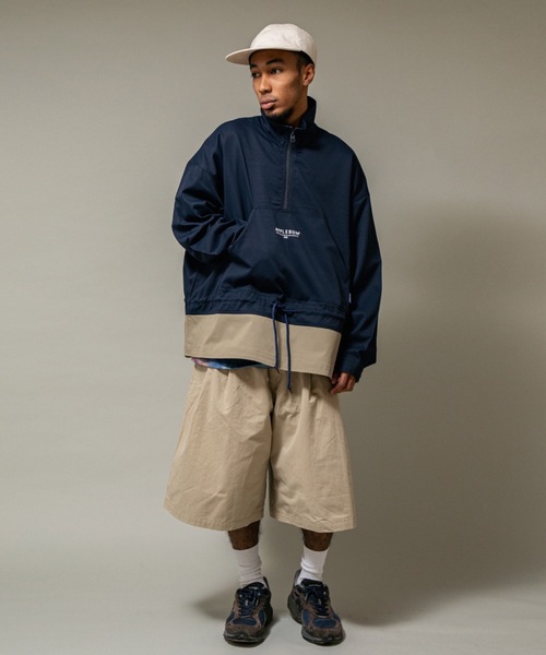 APPLEBUM（アップルバム）の「Bicolor Half-Zip Anorak（ブルゾン・メンズ・ネイビー/ブラック・MEDIUM/X-LARGE/LARGE）」の2枚目の写真