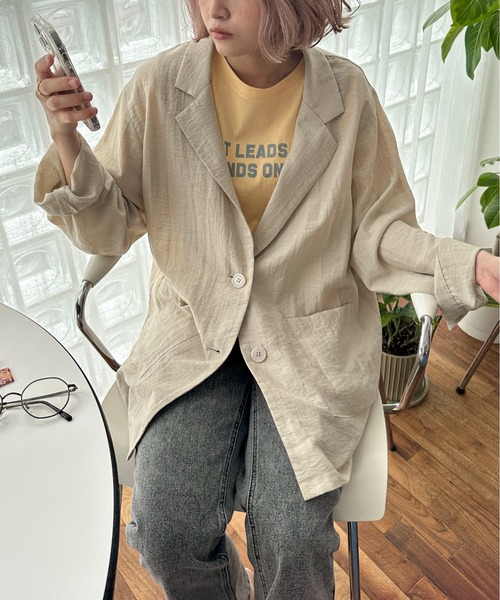 ［セロリ］ラルディーニ リネン混テーラードジャケット アイボリー 44 楽天市場】【返品不可】ラルディーニ LARDINI ジャケット 千鳥柄