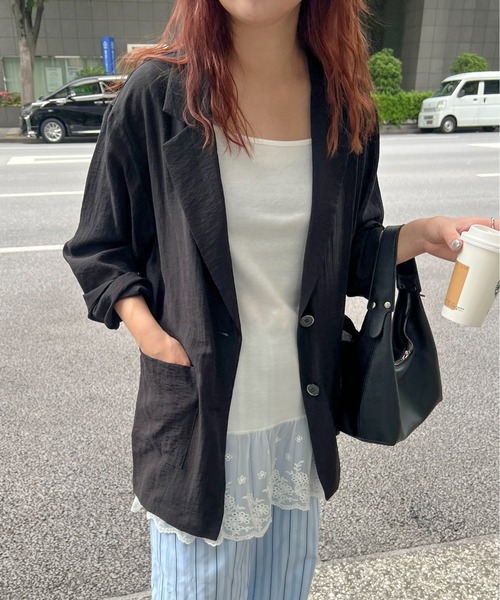 リネンテーラードジャケット（テーラードジャケット）｜PILIT