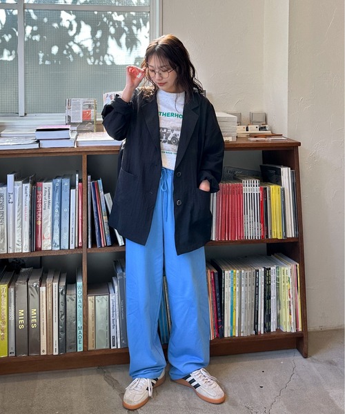 PILIT（ピリット）の「リネンテーラードジャケット（テーラードジャケット・レディース・ブラック/アイボリー/ピンク/ブルー・MEDIUM）」の16枚目の写真