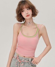 レイヤードデザイン ホルターネック リブキャミソール GH25s025 【Girlyhalo】