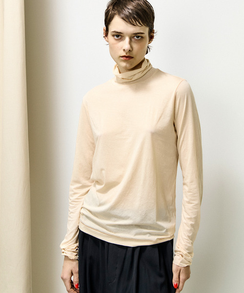 SALE！アンフィル unfil ハイネック タートルネック 長袖Tシャツ シアージャージー カットソー WVSP-UW114 unfil SALE！アンフィル ハイネック タートルネック 長袖Tシャツ