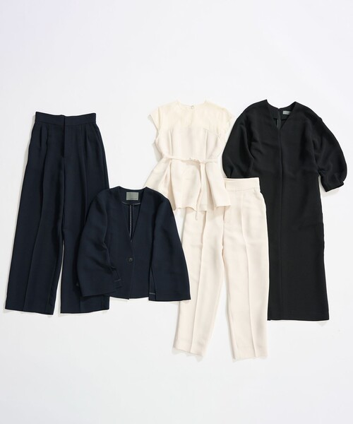uncrave(アンクレイヴ)の「ウォッシャブルダブルクロス ビスチェブラウス(フレンチスリーブ)(シャツ/ブラウス・レディース・ブラック系/ネイビー系/アイボリー系・1/2)」の12枚目の写真