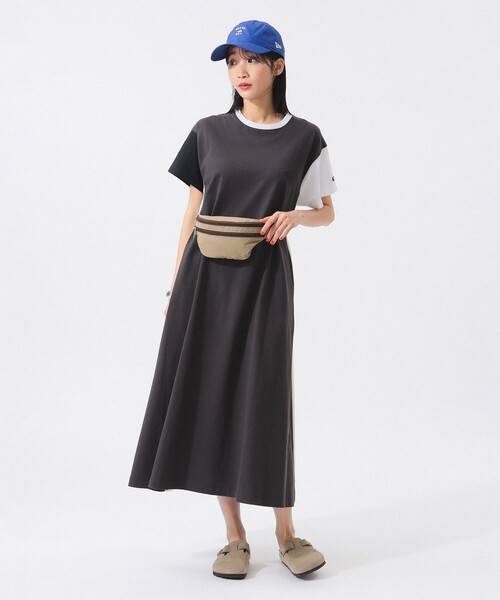 Champion(チャンピオン)の「【別注】Champion / ショートスリーブ Aライン ドレス(ワンピース・レディース・ブラック/イエロー・XS/S)」の21枚目の写真