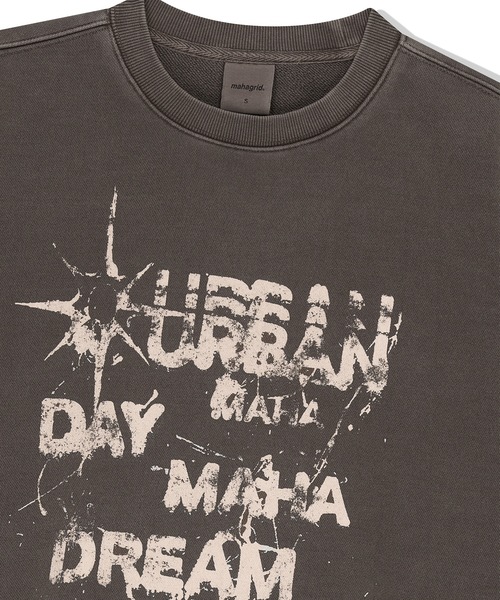 MAHAGRID(マハグリッド)の「『mahagrid/マハグリッド』 URBAN PIGMENT SWEATSHIRT/アーバン ピグメント スウェットシャツ(スウェット・レディース・ブラウン/チャコールグレー・XL/L/M)」の9枚目の写真