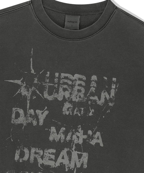 MAHAGRID(マハグリッド)の「『mahagrid/マハグリッド』 URBAN PIGMENT SWEATSHIRT/アーバン ピグメント スウェットシャツ(スウェット・レディース・ブラウン/チャコールグレー・XL/L/M)」の4枚目の写真