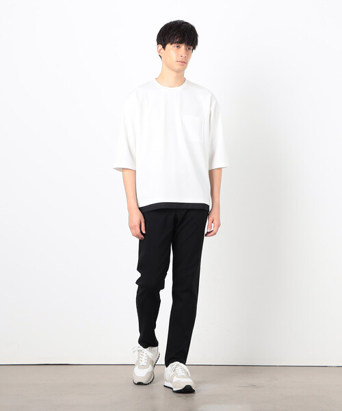 COMME CA ISM(コムサイズム)の「七分袖 フェイクレイヤード クルーネックTシャツ(Tシャツ/カットソー・メンズ・ブラック/ブルー/ネイビー/ホワイト・MEDIUM/LARGE/X-LARGE)」の5枚目の写真