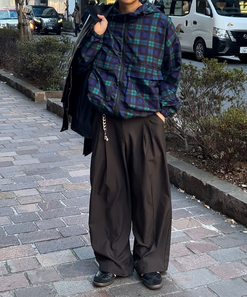 UNDERSTATEMENTs(アンダーステイトメント)の「【ユニセックス】チェック柄マウンテンパーカー/ジップパーカー(ナイロンジャケット・メンズ・ネイビー・LARGE/MEDIUM)」の20枚目の写真