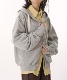 suade ダブルジップ　パーカー SINSS パーカー Double zip hoodie / ダブルジップフーディ