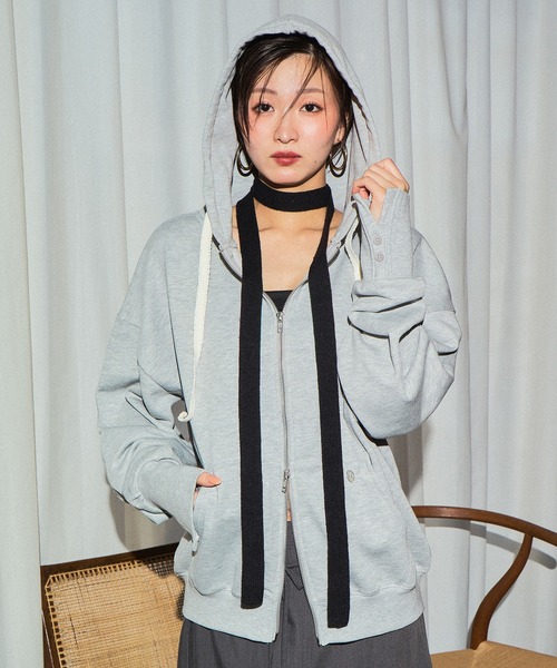 MUHET（ミュエータ）の「double zip hoodie / ダブルジップパーカー