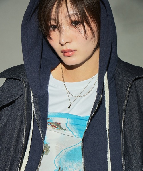 MUHET（ミュエータ）の「double zip hoodie / ダブルジップパーカー