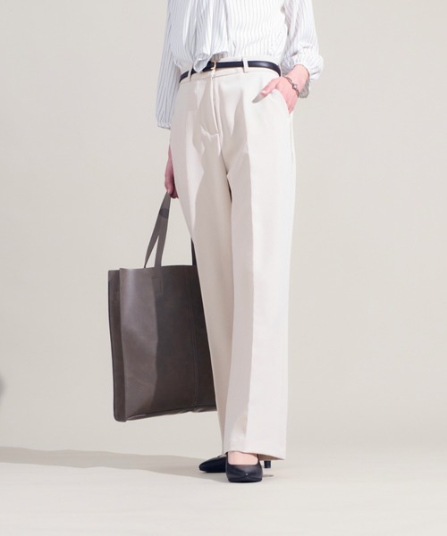 CALIFORNIA OUTFITTERS（カリフォルニア アウトフィッターズ）の「3-1D1 美尻 美脚 スラックス レディース ストレートパンツ（スーツパンツ・レディース・ブラック/ベージュ/クリーム・S/M/L/XL）」の3枚目の写真