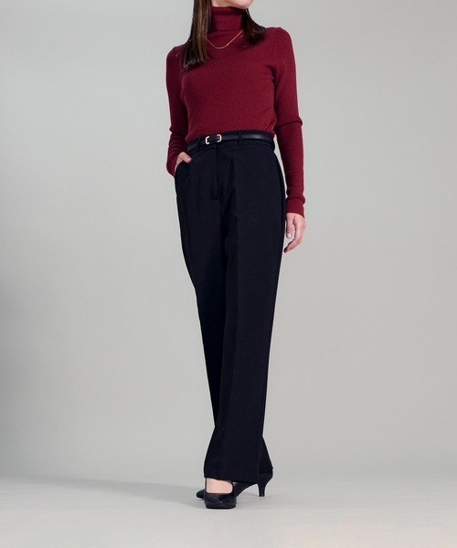 CALIFORNIA OUTFITTERS（カリフォルニア アウトフィッターズ）の「3-1D1 美尻 美脚 スラックス レディース ストレートパンツ（スーツパンツ・レディース・ブラック/ベージュ/クリーム・S/M/L/XL）」の5枚目の写真