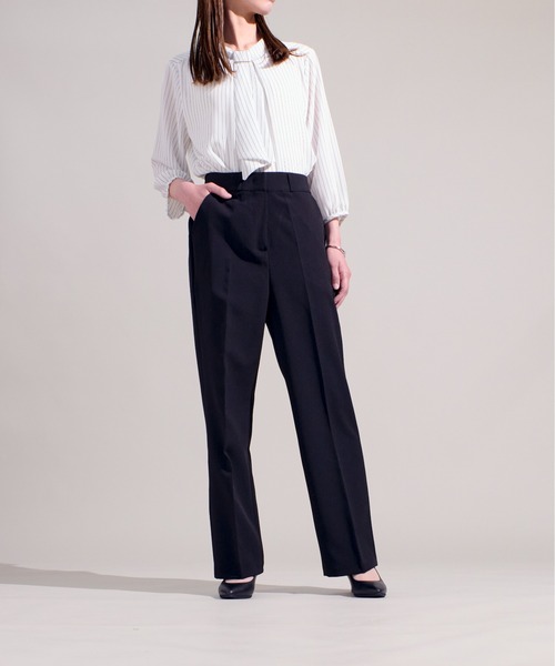 CALIFORNIA OUTFITTERS（カリフォルニア アウトフィッターズ）の「3-1D1 美尻 美脚 スラックス レディース ストレートパンツ（スーツパンツ・レディース・ブラック/ベージュ/クリーム・S/M/L/XL）」の11枚目の写真