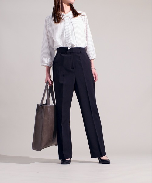 CALIFORNIA OUTFITTERS（カリフォルニア アウトフィッターズ）の「3-1D1 美尻 美脚 スラックス レディース ストレートパンツ（スーツパンツ・レディース・ブラック/ベージュ/クリーム・S/M/L/XL）」の12枚目の写真