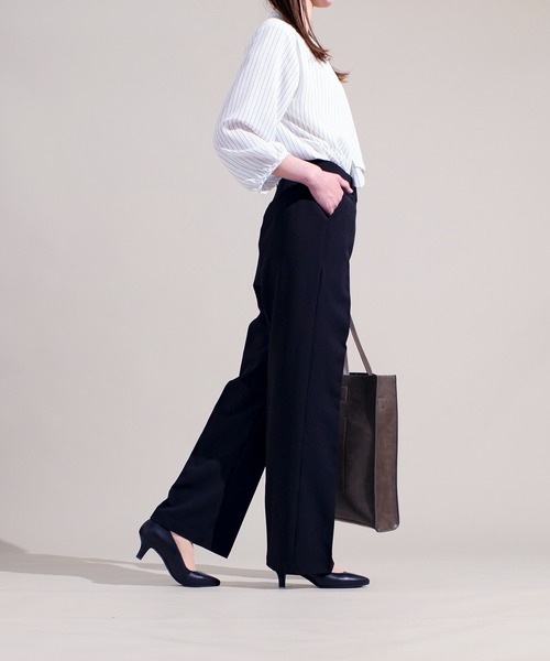 CALIFORNIA OUTFITTERS（カリフォルニア アウトフィッターズ）の「3-1D1 美尻 美脚 スラックス レディース ストレートパンツ（スーツパンツ・レディース・ブラック/ベージュ/クリーム・S/M/L/XL）」の13枚目の写真