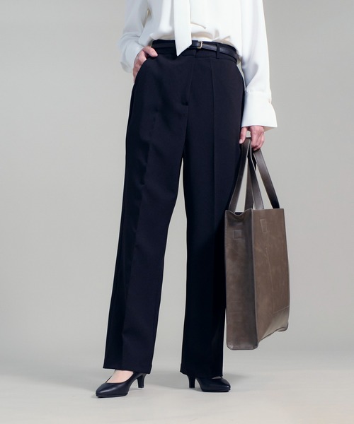 CALIFORNIA OUTFITTERS（カリフォルニア アウトフィッターズ）の「3-1D1 美尻 美脚 スラックス レディース ストレートパンツ（スーツパンツ・レディース・ブラック/ベージュ/クリーム・S/M/L/XL）」の20枚目の写真