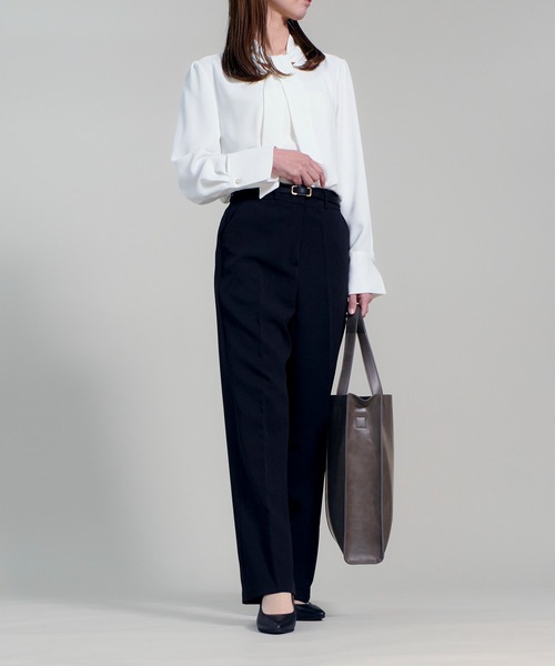 CALIFORNIA OUTFITTERS（カリフォルニア アウトフィッターズ）の「3-1D1 美尻 美脚 スラックス レディース ストレートパンツ（スーツパンツ・レディース・ブラック/ベージュ/クリーム・S/M/L/XL）」の22枚目の写真