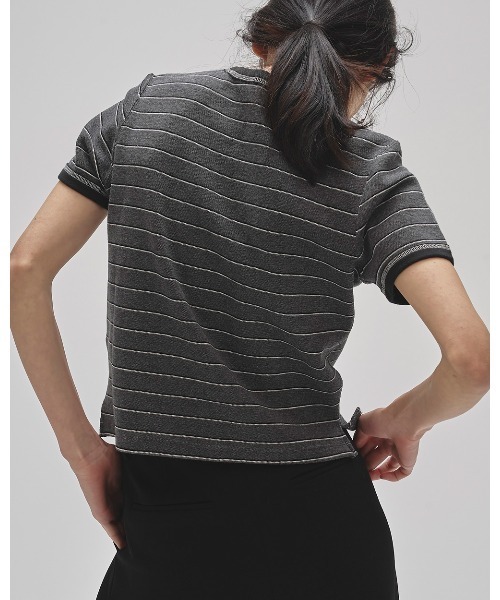 TODAYFUL Border Ringer Tee チャコールグレー Border Ringer Tee(Tシャツ/カットソー)|TODAYFUL(トゥデイ