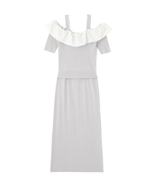 PROPORTION BODY DRESSING(プロポーションボディドレッシング)の「<E>オフショルフリルニットセットアップ / 1215147303(ワンピース・レディース・ブラック/グレー・SMALL/MEDIUM)」の14枚目の写真