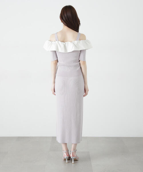 【ODE】セットアップスタイルフリルスリーブワンピース allureville（アルアバイル）の「サイドフリルショートスリーブ
