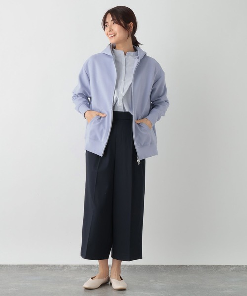 FOUND GOOD（ファウンドグッド）の「ダンボールWジップPK（パーカー・レディース・ベージュ/ブラック/ブルー系2/グレー系5・M/L）」の18枚目の写真