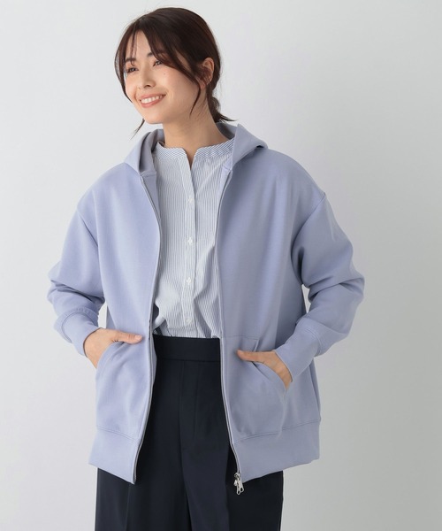 FOUND GOOD（ファウンドグッド）の「ダンボールWジップPK（パーカー・レディース・ベージュ/ブラック/ブルー系2/グレー系5・M/L）」の22枚目の写真