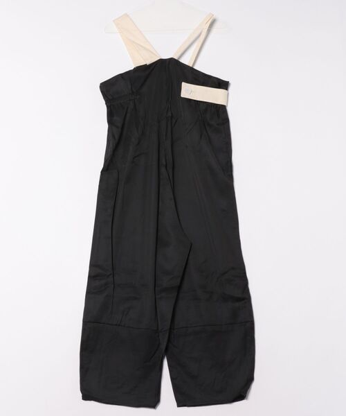 d.i.a黒サロンペット美品　値下げ中 セール】バイカラーアシメテープサロペット（サロペット