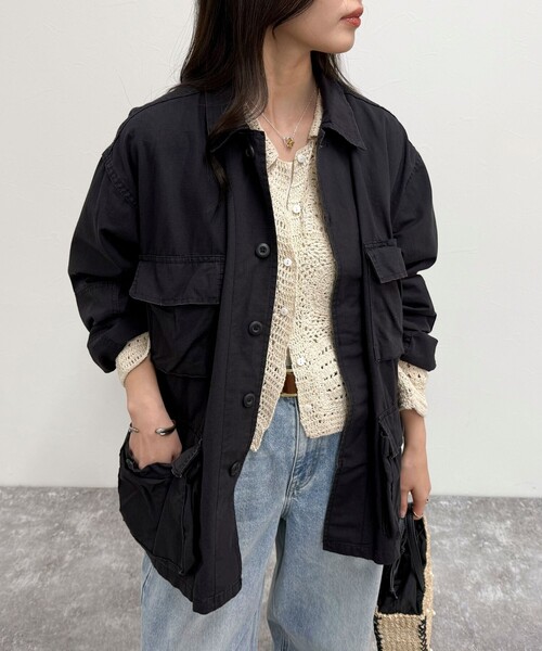 fredy emue（フレディエミュ）の「【ROTHCO/ロスコ】BDUシャツジャケット（ミリタリージャケット・レディース・カーキ/ブラウン系その他/ブラック/ベージュ・38）」の2枚目の写真